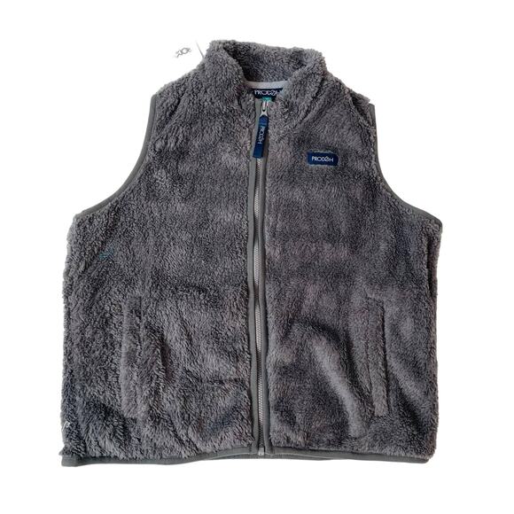 NWT Prodoh Size L (12/14) Solid Sherpa Vest in Poppy Grey - Picture 1 of 4